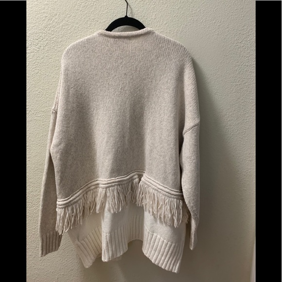 NWT Madewell Merino Wool Blend Colorblock Fringe Cardigan - Picture 5 of 6